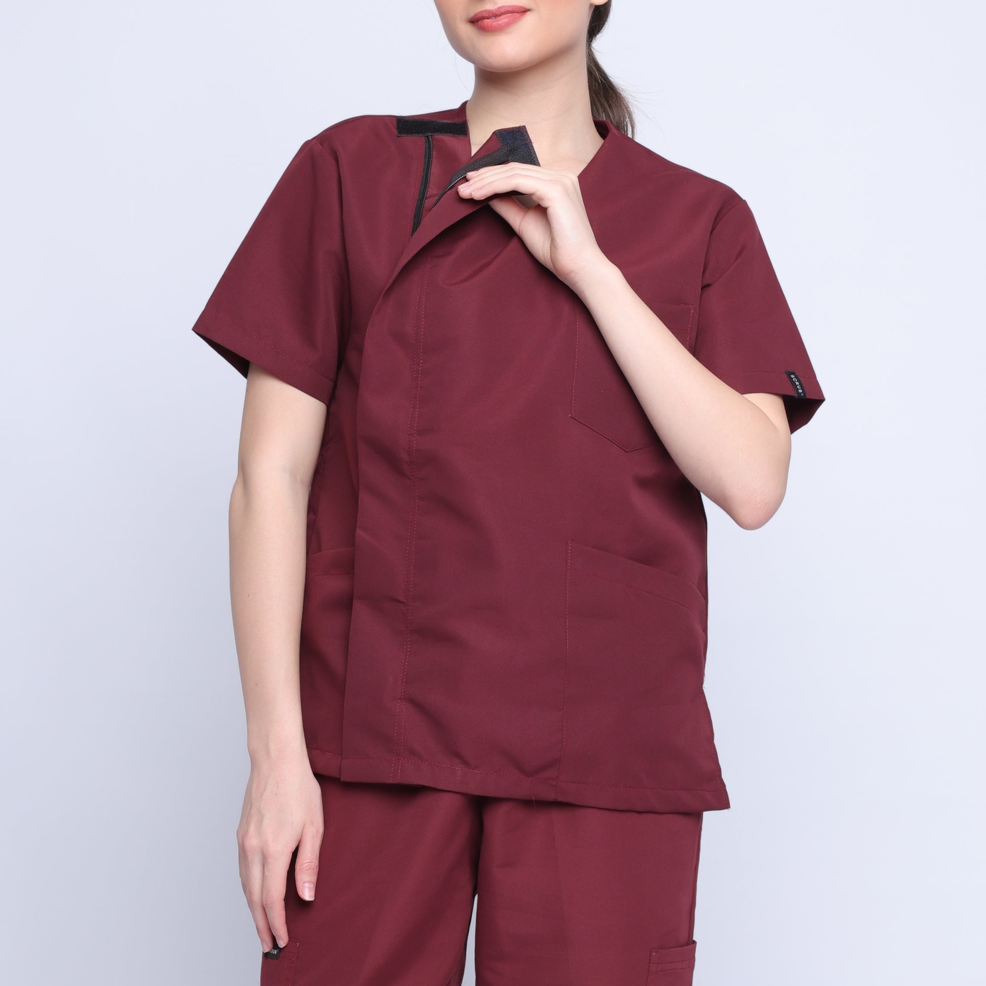 Scrub Pro Slim Fit Zip-Up Top