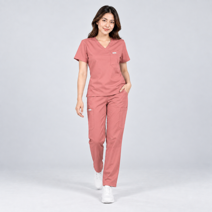 CORE+ scrub set in Coral