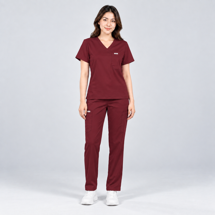 CORE+ scrub set in Merlot